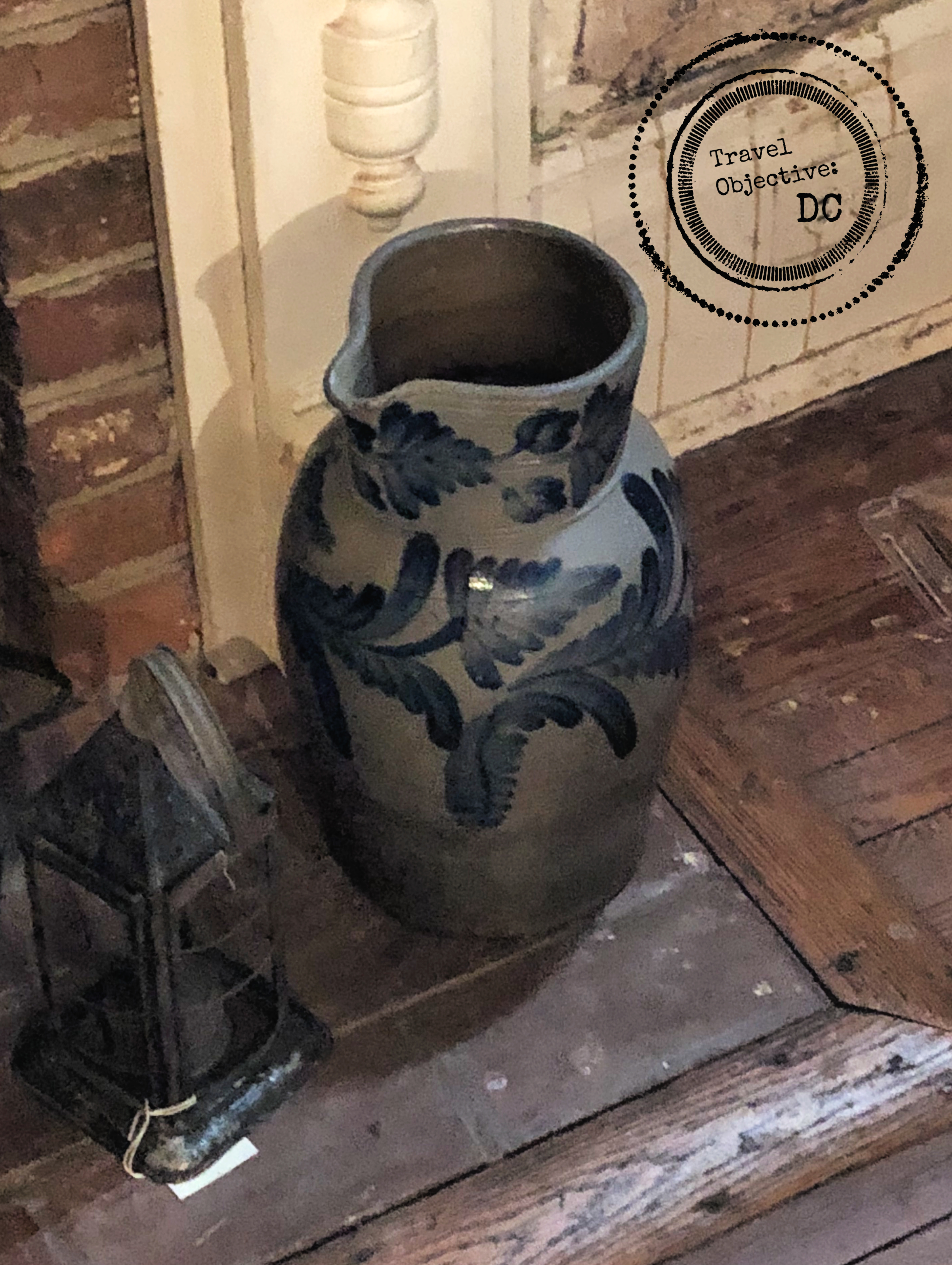 Vase on display from Historic Blenheim Civil War site in Fairfax Virginia