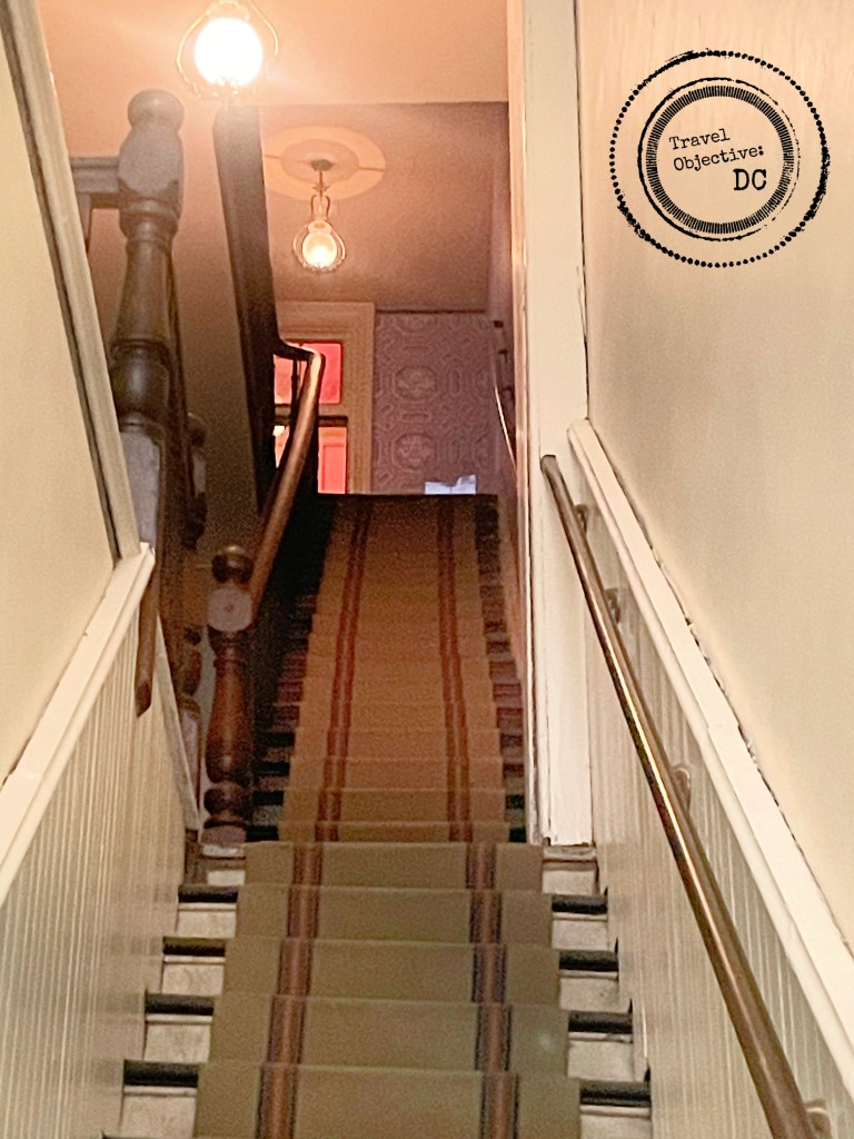 The staircase to the 3rd Floor at the Clara Barton Missing Soldiers Office Museum