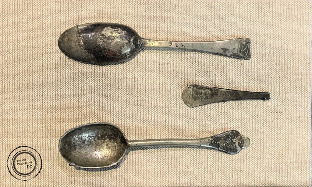 Spoons and other cooking utensils found on board the Gunboat Philadelphia.