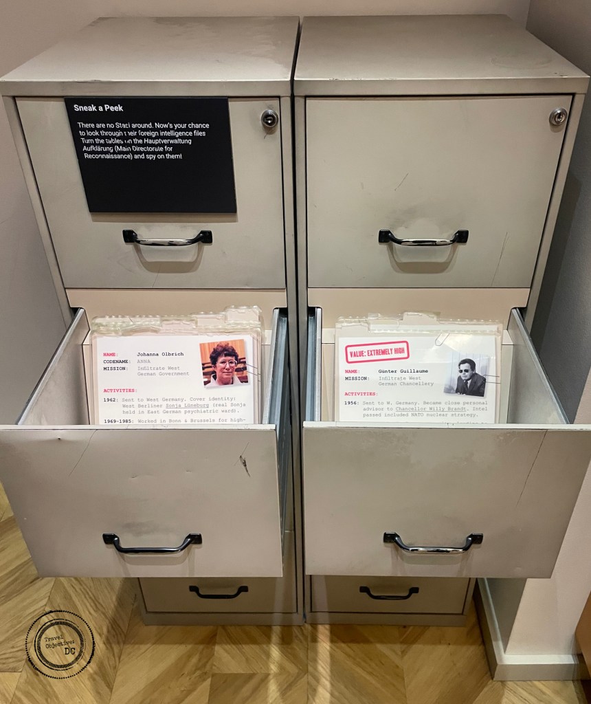 File Cabinets with information about real Stasi agents.